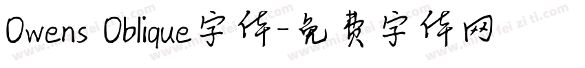 Owens Oblique字体字体转换